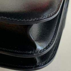 Pre Owned Hermes Black Box Leather Constance 19 Bag