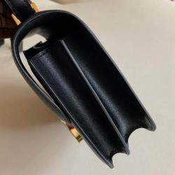 Pre Owned Hermes Black Box Leather Constance 19 Bag