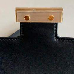 Pre Owned Hermes Black Box Leather Constance 19 Bag