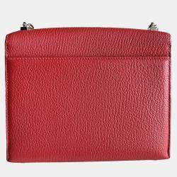 Hermes Tomato Red Leather Verrou Shoulder Bag