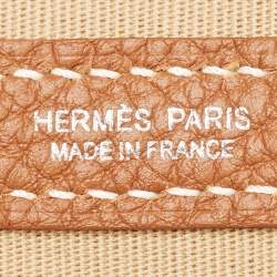 مملوكة مسبقًا Hermes Trench/Gold Toile H and Negonda Leather Garden Party 36 Bag