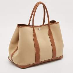 مملوكة مسبقًا Hermes Trench/Gold Toile H and Negonda Leather Garden Party 36 Bag