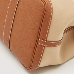 مملوكة مسبقًا Hermes Trench/Gold Toile H and Negonda Leather Garden Party 36 Bag