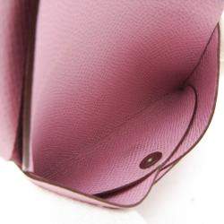 Hermes Pink Epsom Leather Calvi Duo Card Case