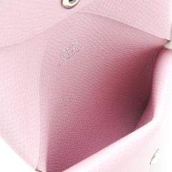 Hermes Pink Epsom Leather Calvi Duo Card Case