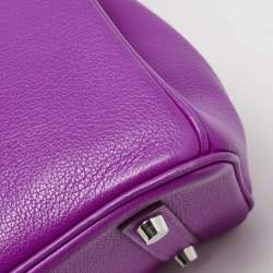 Hermes Magnolia Evercolor Leather Palladium Finish Birkin 30 Bag