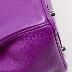 Hermes Magnolia Evercolor Leather Palladium Finish Birkin 30 Bag