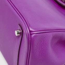 Hermes Magnolia Evercolor Leather Palladium Finish Birkin 30 Bag