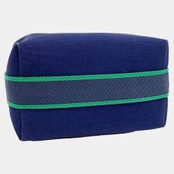 Hermes Blue Fabric Breed a Brac Case PM bag