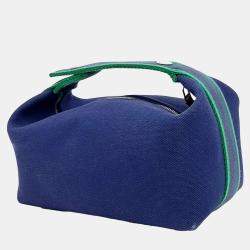 Hermes Blue Fabric Breed a Brac Case PM bag
