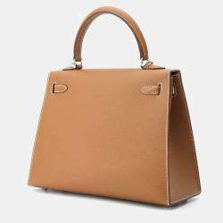 Hermes Gold Epsom Leather Kelly 25 Tote Bag