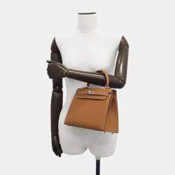 Hermes Gold Epsom Leather Kelly 25 Tote Bag
