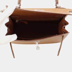 Hermes Gold Epsom Leather Kelly 25 Tote Bag