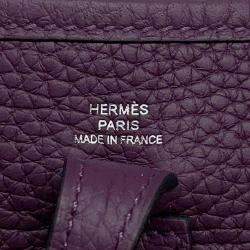 Hermes Cassis/Rouge Grenat Taurillon Clemence Evelyne Amazon TPM Shoulder Bag