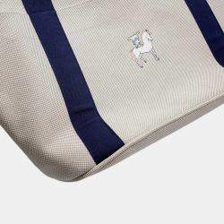 Hermes Gris Pale/Navy Toile H Tote Bag