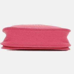 Hermes Rose Extreme Taurillon Clemence Evelyne 29 Shoulder Bag