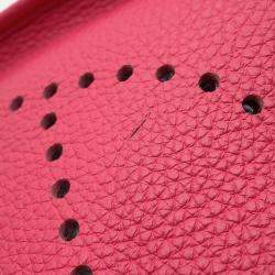 Hermes Rose Extreme Taurillon Clemence Evelyne 29 Shoulder Bag
