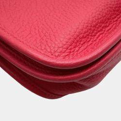 Hermes Rose Extreme Taurillon Clemence Evelyne 29 Shoulder Bag
