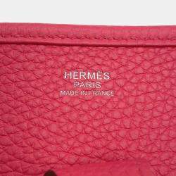 Hermes Rose Extreme Taurillon Clemence Evelyne 29 Shoulder Bag