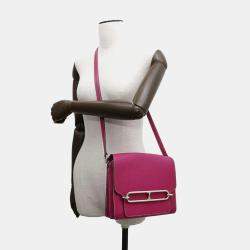 Hermes Rose Purple Evercolor Roulis 23 Shoulder Bag
