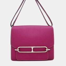 Hermes Rose Purple Evercolor Roulis 23 Shoulder Bag