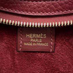 Pre Owned Hermes Petit Arson Rouge H Togo Leather Bag