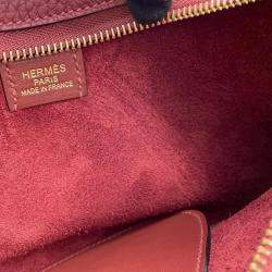 Pre Owned Hermes Petit Arson Rouge H Togo Leather Bag