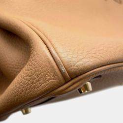  Hermes Biscuit Togo Leather Gold Finished Birkin 30