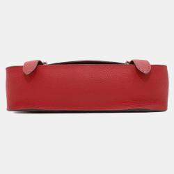Hermes Rouge Casaque Taurillon Clemence  Steve Caporal 27 Handbag 