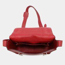 Hermes Rouge Casaque Taurillon Clemence  Steve Caporal 27 Handbag 