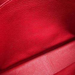 Hermes Rouge Casaque Taurillon Clemence  Steve Caporal 27 Handbag 