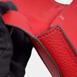 Hermes Rouge Casaque Taurillon Clemence  Steve Caporal 27 Handbag 