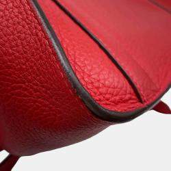 Hermes Rouge Casaque Taurillon Clemence  Steve Caporal 27 Handbag 