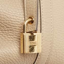 مملوكة مسبقًا Hermes Beige Marfa Taurillon Clemence Leather Picotin Lock 18 Bag