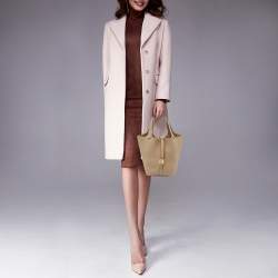 مملوكة مسبقًا Hermes Beige Marfa Taurillon Clemence Leather Picotin Lock 18 Bag