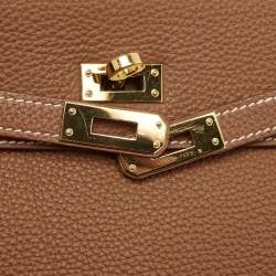 Hermes Gold Togo Leather Gold Finish Kelly Retourne 25 Bag