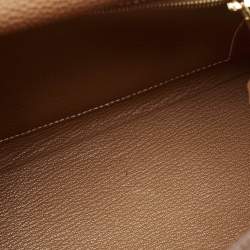 Hermes Gold Togo Leather Gold Finish Kelly Retourne 25 Bag