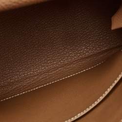 Hermes Gold Togo Leather Gold Finish Kelly Retourne 25 Bag