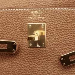 Hermes Gold Togo Leather Gold Finish Kelly Retourne 25 Bag