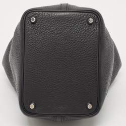 مملوكة مسبقًا Hermes Noir Taurillon Clemence Leather Picotin Lock 18 Bag