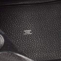 مملوكة مسبقًا Hermes Noir Taurillon Clemence Leather Picotin Lock 18 Bag