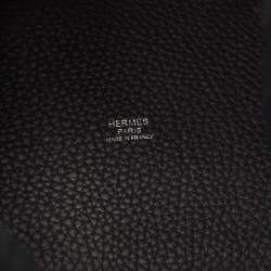 مملوكة مسبقًا Hermes Noir Taurillon Clemence Leather Picotin Lock 18 Bag