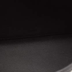 Hermes Noir/Ecru/Blanc Toile Quadrille and Swift Leather Palladium Finish Kelly Sellier 28 Bag