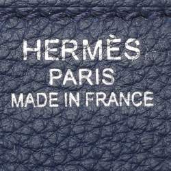 Hermes Blue de Prusse Togo Leather Palladium Finish HAC Birkin 40 Bag