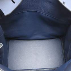 Hermes Blue de Prusse Togo Leather Palladium Finish HAC Birkin 40 Bag