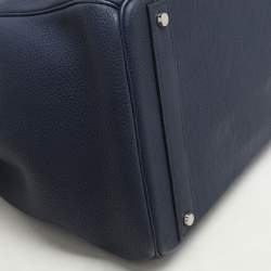 Hermes Blue de Prusse Togo Leather Palladium Finish HAC Birkin 40 Bag