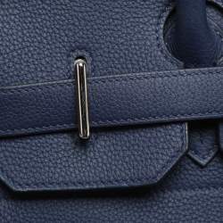 Hermes Blue de Prusse Togo Leather Palladium Finish HAC Birkin 40 Bag