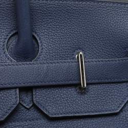 Hermes Blue de Prusse Togo Leather Palladium Finish HAC Birkin 40 Bag