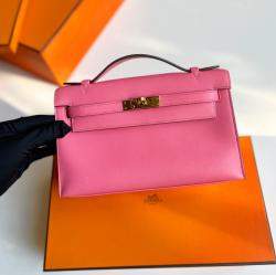 Hermes Lipstick Pink Mini Kelly I Top Handle Bag