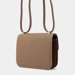 Hermes Etoupe Epsom Leather Constance Mini Shoulder Bag